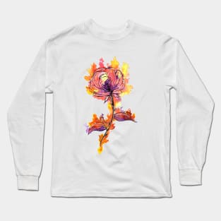 Burning Rose Long Sleeve T-Shirt